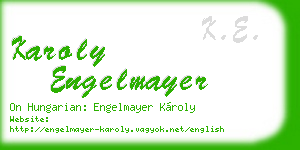 karoly engelmayer business card