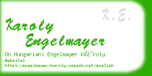 karoly engelmayer business card